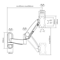 Polohovatelný držák Tv monitoru Fiber Mounts FINE1