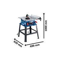 BOSCH GTS 254, stolní pila, 254 mm, úhel 45° L, stůl 555 x 555 mm