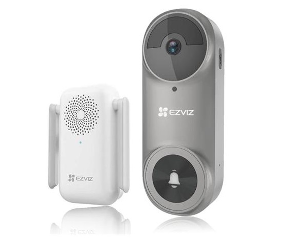 Ezviz  DB2  Pro 2K+ (CS-DB2-A0-2C5WPBR) - baterií napájený vstupní wi-fi videozvonek - šedý