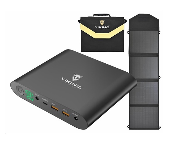 Viking notebooková power banka Smartech, 20000 mAh + solární panel L60