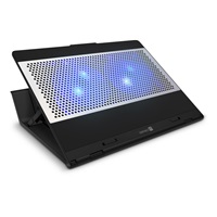 CONNECT IT FrostBlast chladící podložka pod notebook s modrým podsvícením, ČERNÁ