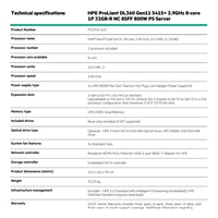 HPE PL DL360g11 5415+ (2.9G/8C) 1x32G (P43328) VROC (sata/SWraid) 8SFF 1x800W 2x10Gb-T