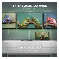 AXAGON HMC-4KX3 USB 5Gbps hub, 3x USB-A, 2x HDMI, DP, RJ-45 GLAN, SD/microSD, audio, PD 100W, kabel USB-C 40cm