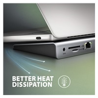 AXAGON HMC-4KX3 USB 5Gbps hub, 3x USB-A, 2x HDMI, DP, RJ-45 GLAN, SD/microSD, audio, PD 100W, kabel USB-C 40cm