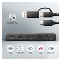 AXAGON ADSA-CC USB-C 10Gbps - NVMe M.2 SSD & SATA 2.5"/3.5" SSD/HDD CLONE MASTER 2 adaptér