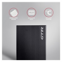 AXAGON EE25-GTR, USB-C 10Gbps - SATA 6G 2.5" RIBBED box, černý