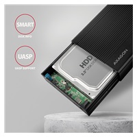 AXAGON EE35-GTR, USB-C 5Gbps - SATA 6G 3.5" RIBBED box, černý