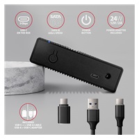 AXAGON EE35-GTR, USB-C 5Gbps - SATA 6G 3.5" RIBBED box, černý
