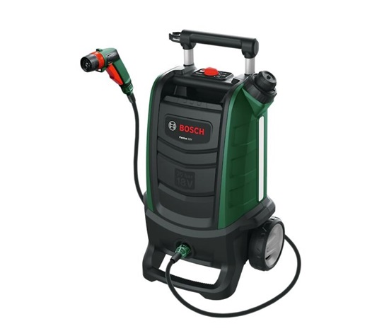 BOSCH Fontus 18V, akumulátorový venkovní čistič, 18 V, 20 bar, akumulátor 2.5 Ah