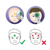 Braun BNT400WE bezkontaktní teploměr, Age Precision, tichý režim, podsvícený displej, bílý