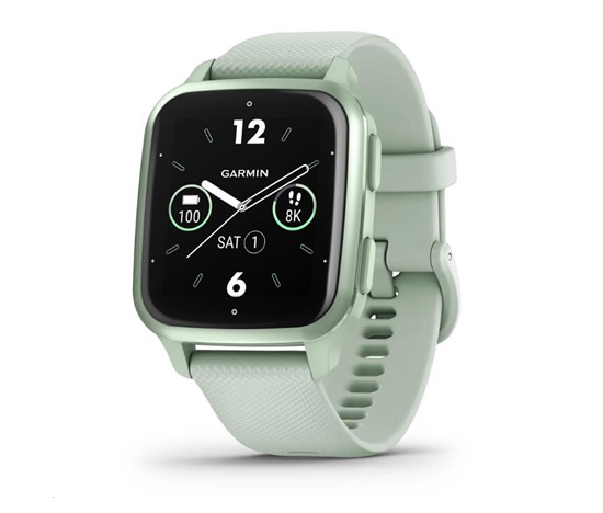 Garmin Venu Sq 2, Metallic Mint / Cool Mint silikonový řemínek