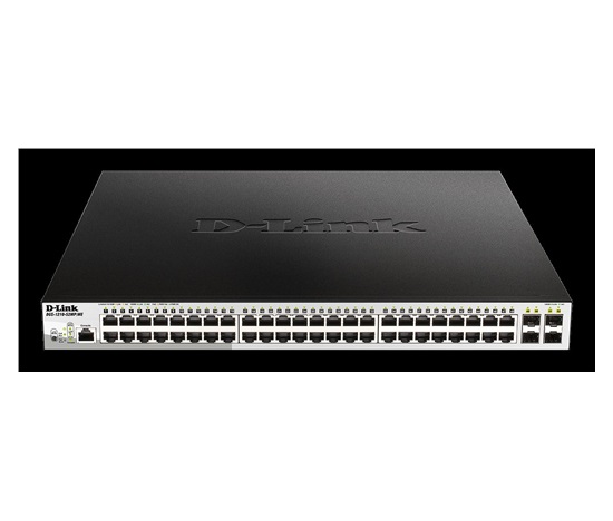 D-Link DGS-1210-52MP/ME/E 48-Port 10/100/1000BASE-T PoE + 4-Port 1 Gbps SFP Ports Metro Ethernet