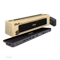 Club3D Dokovací stanice USB-C, Triple Display DP 1.4 Alt mode Smart PD3.0 Charging Dock with 100 Watt PS