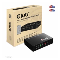 Club3D Switch 1:3 HDMI 8K60Hz/4K120Hz, 3 porty
