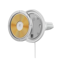 Baseus CW01 magnetický držák s bezdrátovým nabíjením (do ventilační mřížky) 15W+25W, bílá