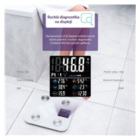 TrueLife FitScale W6 BT - Bioelektrická impedanční bluetooth váha - bílá