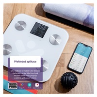 TrueLife FitScale W6 BT - Bioelektrická impedanční bluetooth váha - bílá