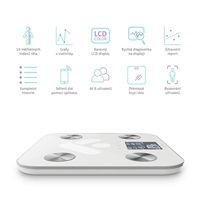TrueLife FitScale W7 BT - Bioelektrická impedanční bluetooth váha - bílá