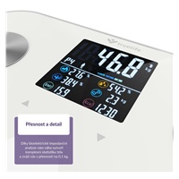 TrueLife FitScale W7 BT - Bioelektrická impedanční bluetooth váha - bílá