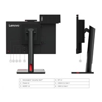 LENOVO LCD TIO 24 Gen5 - 23.8",IPS,matný,16:9,1920x1080,178/178,4/6ms,250cd/m2,1000:1,DP,USB,VESA,Pivot,repro,IRcam