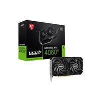 MSI VGA NVIDIA GeForce RTX 4060 Ti VENTUS 2X BLACK 8G OC, RTX 4060 Ti, 8GB GDDR6X