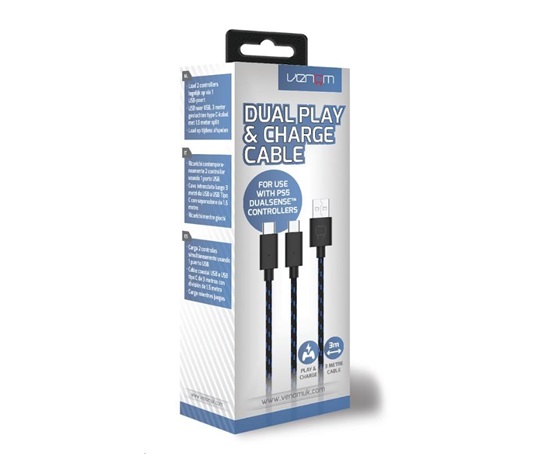 VENOM VS5002 Dual Play & Charge 3 meter Type-C cable
