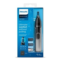 Philips NT3650/16 zastřihovač, na chloupky v nose, chloupky v uších, obočí, voděodolný, 2 nástavce, na baterie