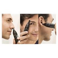 Philips NT3650/16 zastřihovač, na chloupky v nose, chloupky v uších, obočí, voděodolný, 2 nástavce, na baterie