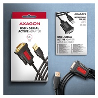 AXAGON ADS-1PSN, USB-A 2.0 - sériový RS-232 DB9-M Prolific adaptér / kabel 1.5m