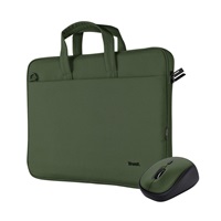 TRUST Sada brašna na notebook 16" Notebook Bag + Bezdrátová Myš, zelená