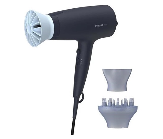 Philips BHD360/20 Series 3000 fén na vlasy, 2100 W, 6 teplot a rychlostí, s koncentrátorem, černý