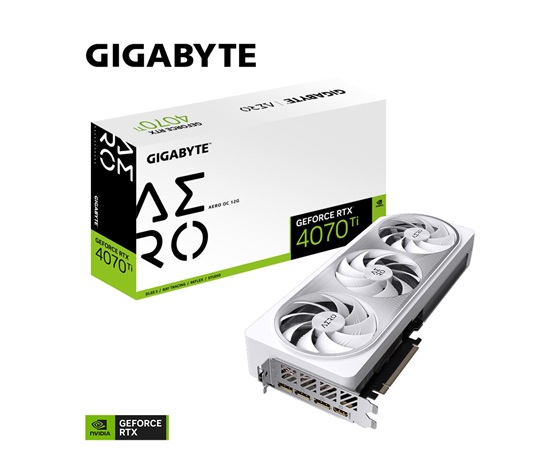 GIGABYTE VGA NVIDIA GeForce RTX 4070 Ti AERO V2 OC 12G, 12G GDDR6X, 3xDP, 1xHDMI