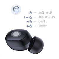 3mk bezdrátová stereo sluchátka FlowBuds, nabíjecí pouzdro, černá