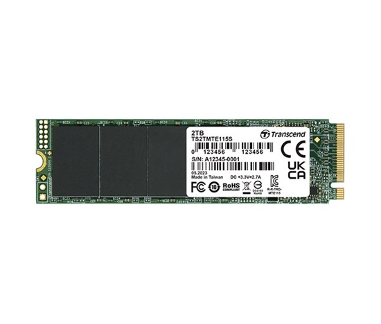 TRANSCEND SSD 115S 2TB, M.2 2280, PCIe Gen3x4, NVMe, TLC, bez DRAM