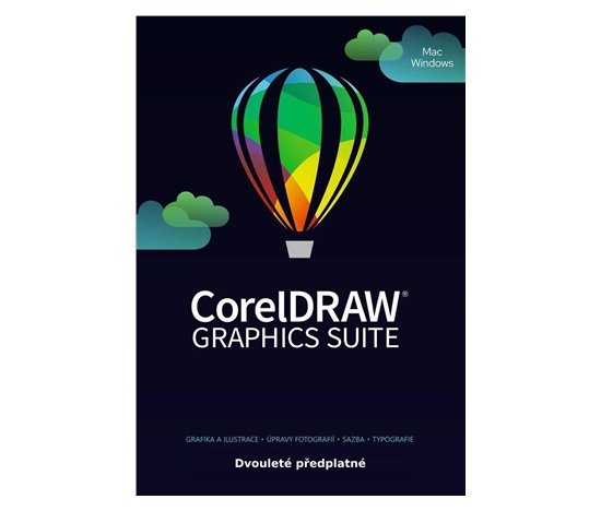 CorelDRAW Graphics Suite 2 roky obnova pronájmu licence (51-250) EN/FR/DE/IT/SP/BP/NL/CZ/PL