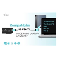 i-tec USB 3.0 / USB-C / Thunderbolt Dual Display Docking Station + PD 100W