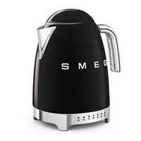 Smeg KLF04BLEU rychlovarná konvice, 1,7 l (7 šálků), 2400 W, styl 50. let, řízení teploty, 7 programů, černá
