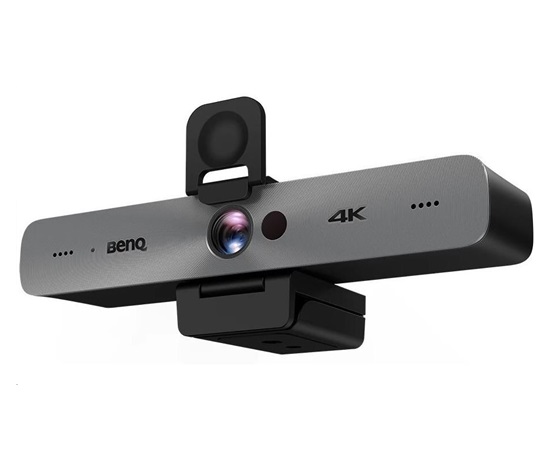 BENQ DVY32, Webkamera, 4K Ultra HD/30fps, 1080p/60fps, dva mikrofony, certifikace Zoom, USB 3.0, dálkové ovládání, šedo-