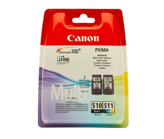 Canon CARTRIDGE PG-510/CL-511 PVP pro PIXMA iP2700, MP230, 240, 250, 260, MP49x, MX320, 330 (220 str.)