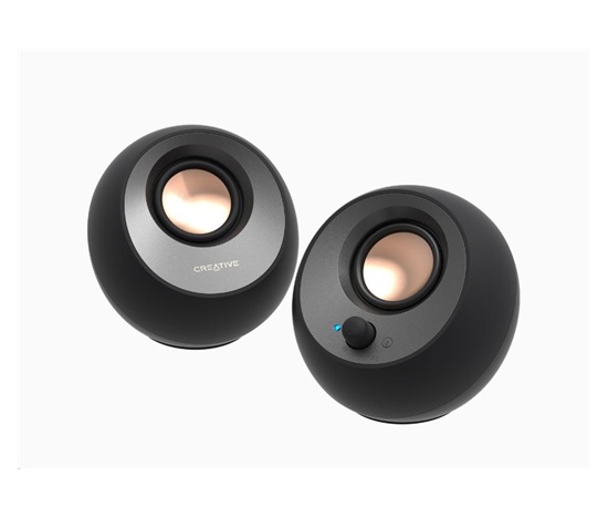 Creative PEBBLE V3, stolní 2.0 reproduktory s USB-C a Bluetooth 5.0 - černé