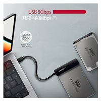 AXAGON ADSA-FP2C USB-C 5Gbps - SATA 6G 2.5" SSD/HDD SLIM adaptér