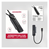 AXAGON ADSA-FP2C USB-C 5Gbps - SATA 6G 2.5" SSD/HDD SLIM adaptér