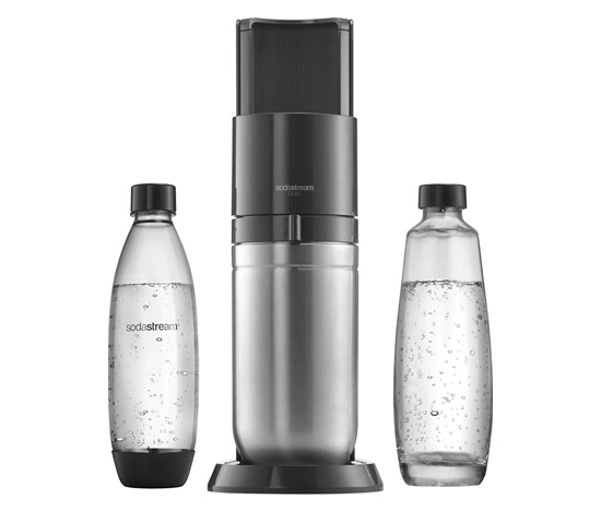 SodaStream DUO výrobník sody, mechanický, plastová láhev, skleněná láhev, bombička s CO2