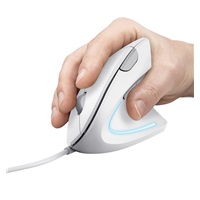 TRUST vertikální myš Verto ergonomická myš, USB, bílá