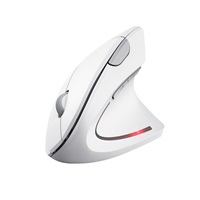 TRUST vertikální myš Verto bezdrátová ergonomická myš, USB, bílá