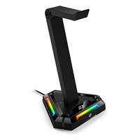 GENIUS Stojan na sluchátka GX-UH100/  RGB/ USB hub (2x USB, 2x USB-C)