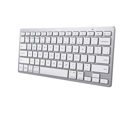 BAZAR - TRUST bezdrátová klávesnice BASICS Wireless Bluetooth keyboard - Poškozený obal (Komplet)
