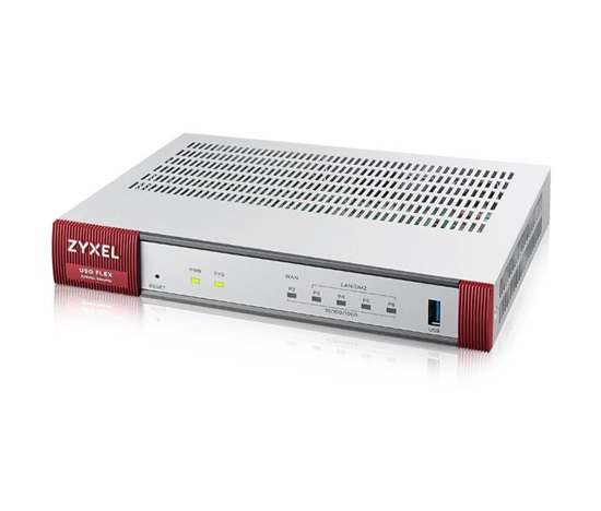 Zyxel USG FLEX 50 Series, 10/100/1000, 1*WAN, 4*LAN/DMZ ports, WiFi 6 AX1800, 1*USB (device only)