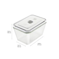 ZWILLING vakuové nádoby, velikosti S, M, L, sklo, bílé, 3 kusy - Fresh & Save