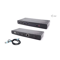 i-tec USB 3.0/USB-C/Thunderbolt, 2x HDMI Docking Station, PD 100W